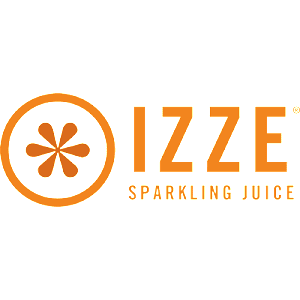 A logo of izze sparkling juice.