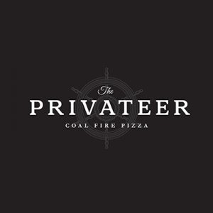 A black and white logo for coal fire pizza.