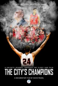 A poster of the city 's champions